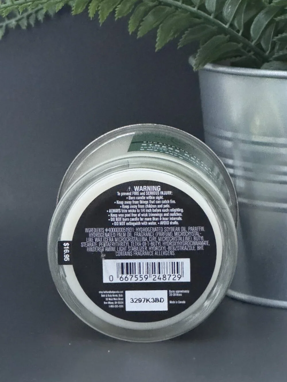 BBW Stress Relief Eucalyptus Spearmint Bath & Body Works Single Wick Candle